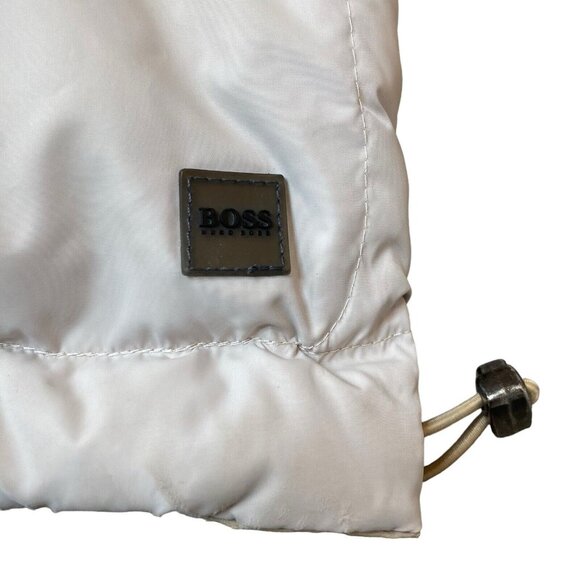 Hugo Boss Real Down Reversible Parka Jacket Hooded Cream Brown Mens Size XL - Picture 6 of 15